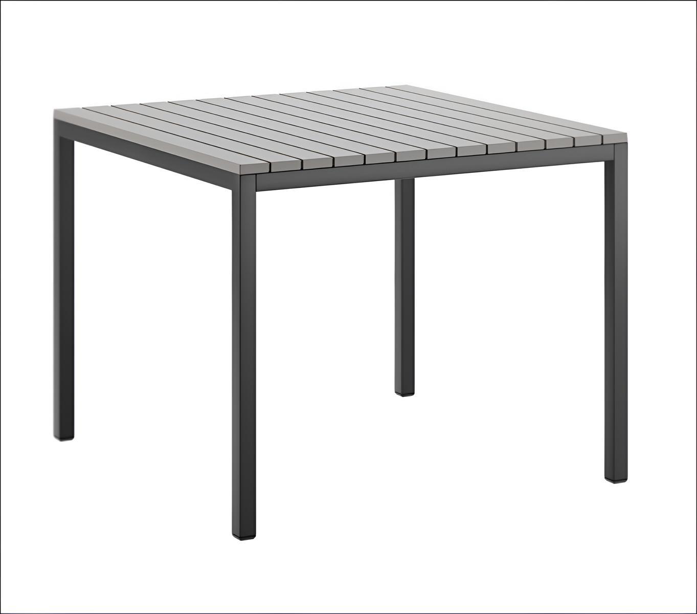 Exklusiver Grauer Gartentisch Designer Ferienhaus Tisch Edle Tische