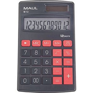 Maul Taschenrechner M 12, 12-stelliges LC-Display, Solar- & Batteriebetrieb