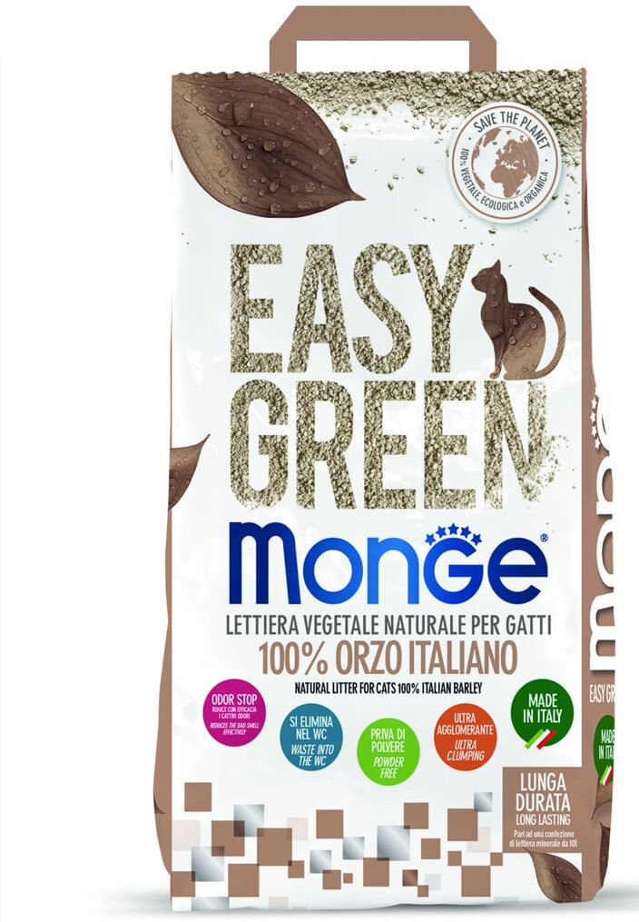Kit Risparmio 3x10L Monge Lettiera Vegetale Easy Green ORZO
