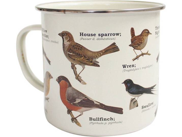 Emaille drinkbeker met vogels - Gentlemens Hardware