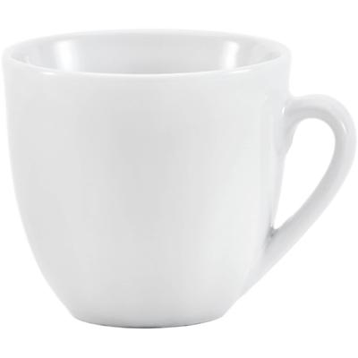 Tasse VAN WELL "Trend", weiß, B:8cm H:7cm, Porzellan, Trinkgefäße, Tasse, spülmaschinenfest, mikrowellengeeignet, 0,23 L, 6-teilig