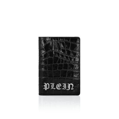 Dokumententasche PHILIPP PLEIN "Gothic Plein Crocco Print", Damen, schwarz (02, schwarz), Taschen