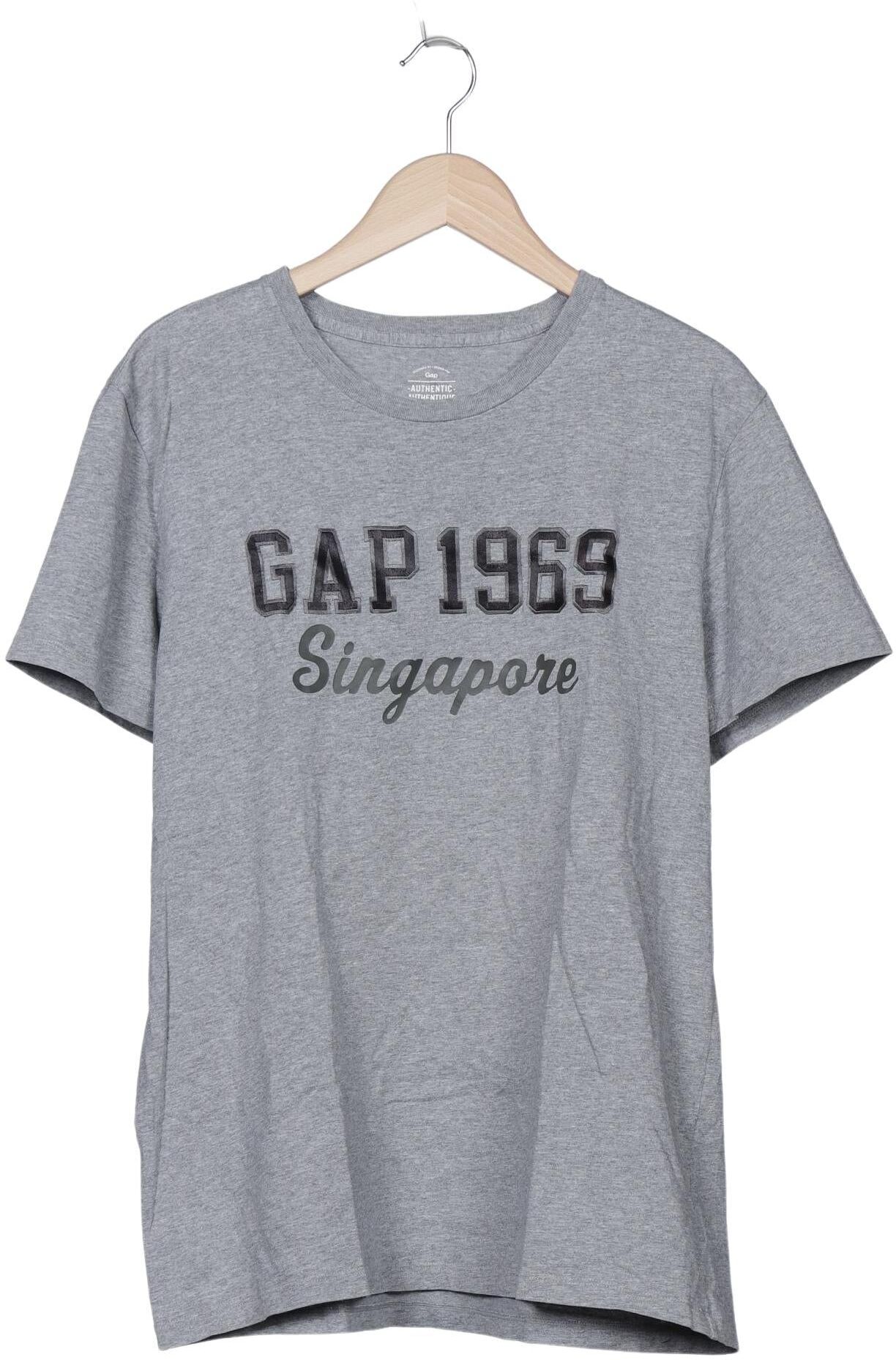 GAP Herren T-Shirt, Grau, Gr. L, Baumwolle - Second Hand
