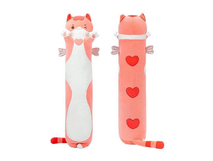 LuxusKollektion Kuscheltier Kuscheltier Plüschkissen Kätzchen Stofftier Rosa Katze 110 CM
