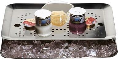 Mepra Plateau Royal Elevated Rectangular Seafood Presentation with Grill - 1 Piece - Ice