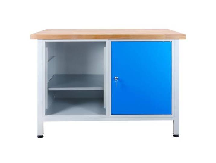 ADB Werkbank 1200x600x840mm Werktisch Packtisch mit 1 Türe und 2 Fachböden