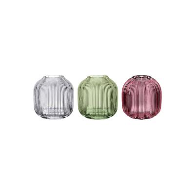 Dekovase VILLEROY & BOCH "Vasen-Set Fleur 11 cm 3er Set bunt", bunt, B:11cm H:11cm T:11cm Ø:11cm, Vasen, Spülmaschinenfest