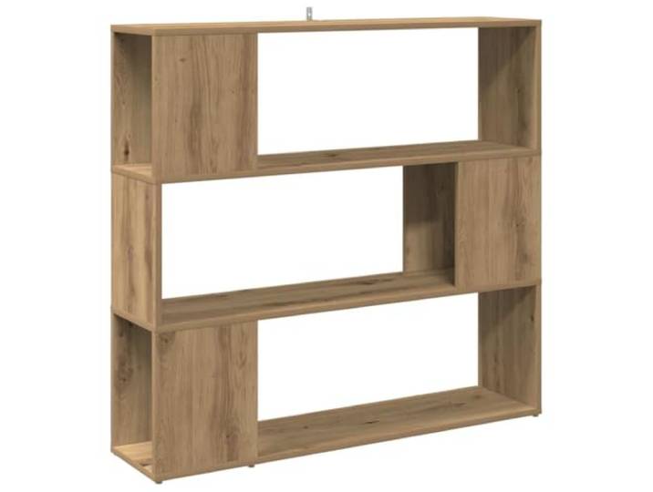 HKTMGDNG Standregal Artisan-Eiche Holzwerkstoff 100x24x94 cm 3 Fächer Vielfältiges Trennregal aus Holzwerkstoff für Wohnzimmer und Schlafzimmer mit drei geräumigen Abstellflächen.