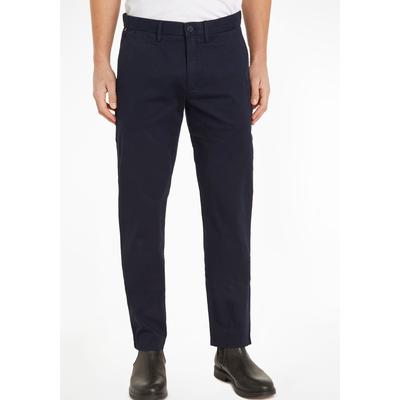 Chinohose TOMMY HILFIGER "Chino Denton 1985 PIMA CO", Herren, Gr. 29, Länge 30, blau, Obermaterial: 96% Baumwolle, 4% Elasthan, normal, Hosen Chinohose