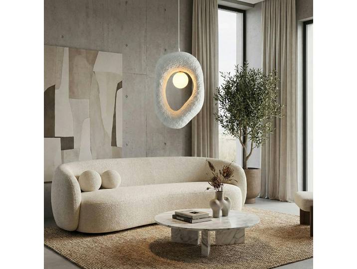 Suspension anneau organique design NOXIS - Blanc