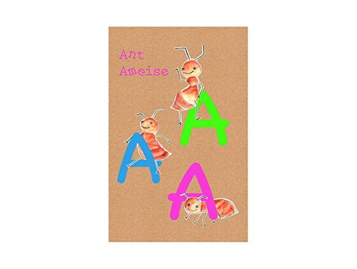 Komar Wandbild ABC Animal A Poster, Kinderzimmer, Buchstaben, Bild, Wohnzimmer, Schlafzimmer, Dekoration, Kunstdruck ohne Rahmen P036A-50x70 Größe: 50 x 70 cm (Breite x Höhe)