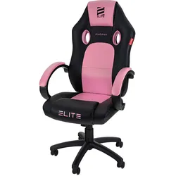 ELITE Gaming-Stuhl EXODUS, Memory-Schaum, extra hohe Rückenlehne, Wippmechanik, Armpolster, MG100 (Schwarz/Pink)