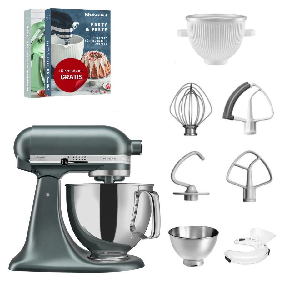 KitchenAid 4,8 L 5KSM175 Artisan Küchenmaschine Icelover mit Eiszubereiter Juniper
