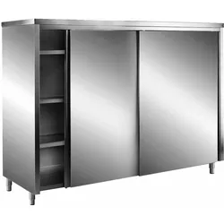 SARO Edelstahl-Lagerschrank mit Schiebetüren, 1600 x 700 x 2000 mm