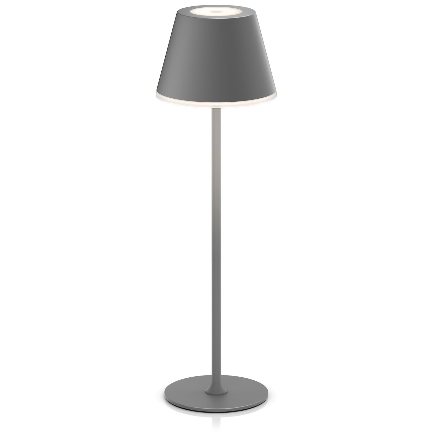 Brandson LED Tischleuchte mit Akku, Kabellos, mit Touch, Helligkeit stufenlos dimmbar, aus Metal