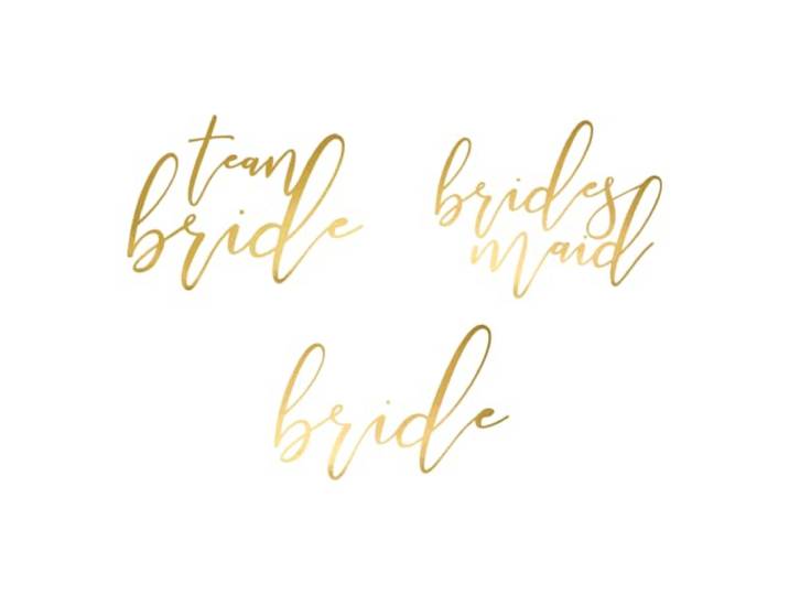 Tattoo Papier Team Bride Zwart x15