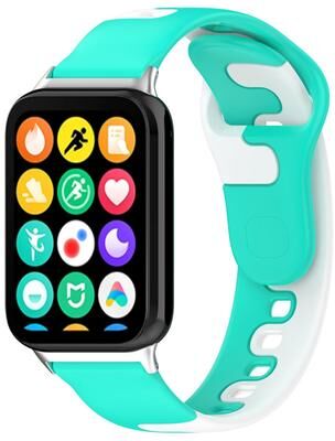 Everyday Crate Xiaomi Band 10 Pro Redmi Watch 6 5 Dual Color Silicone Watch Band Replacement Strap green White