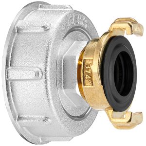 GEKA IBC-Adapter 30.0042.8, aus Messing, für S60x6 Gewinde, mit 3/4 Zoll Schnellkupplung