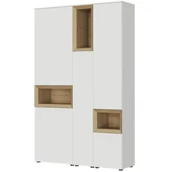 Content Hochschrank  Case , weiß , Maße (cm): B: 131 H: 206 T: 38.0