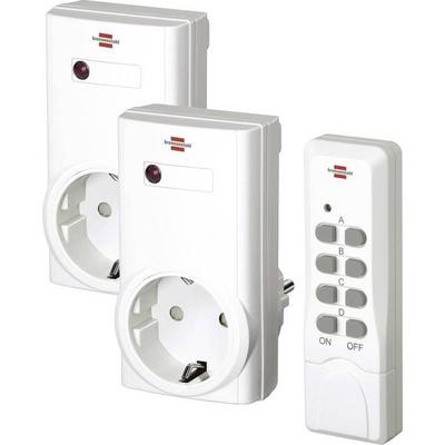 Brennenstuhl 1507150 FSK 433 MHz Steckdosen-Set 2fach Steckdose 1000 W