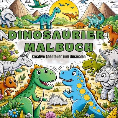 Dinosaurier Malbuch für Kinder ab 4 Jahre, Taschenbuch von Inspirations Lounge, Lucid Page Media, 978-3-691-04204-7