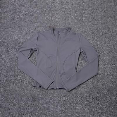 Uplifted Goods Women Sport Jacket Long Sleeve Fitness Shirt grey l