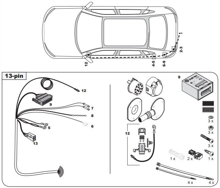 FAISCEAU SPECIFIQUE 13 BROCHES POUR BYD ATTO 2 (03/24-)