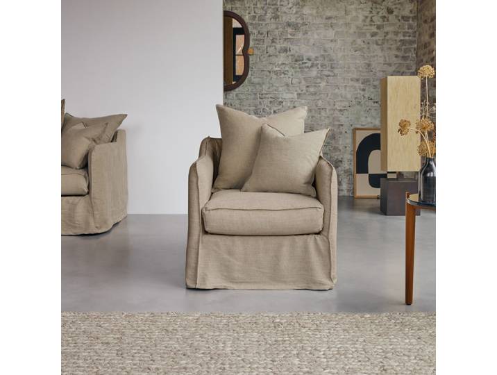 Sessel aus natürlichem Leinen Ariane - Natur - Fabric