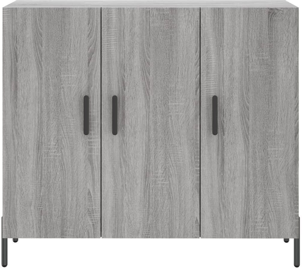 vidaXL Buffet sonoma gris 90x34x80 cm bois d'ingénierie