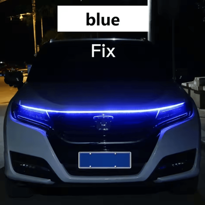 Inspire Curations LED Scanning Car Hood Light Strip For Daytime Running And Start Up Effect blue do Not Scan 180cm