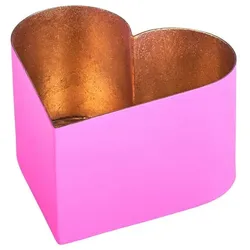 Madras Windlicht S Herz Pink