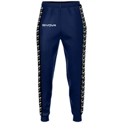 Givova, Unisex, Sporthose, Jogginghose mit Streifen (M), Blau
