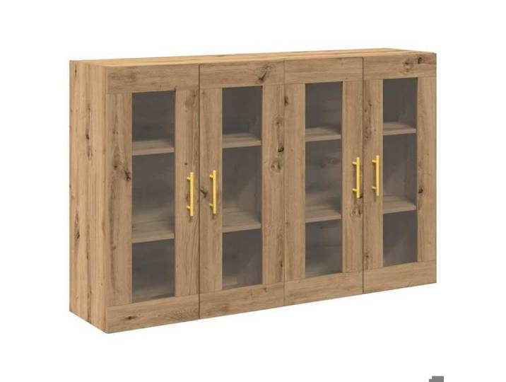 Cabinets muraux (2 pcs) meuble de rangement Chêne artisanal 69 5x34x90 cm B3843