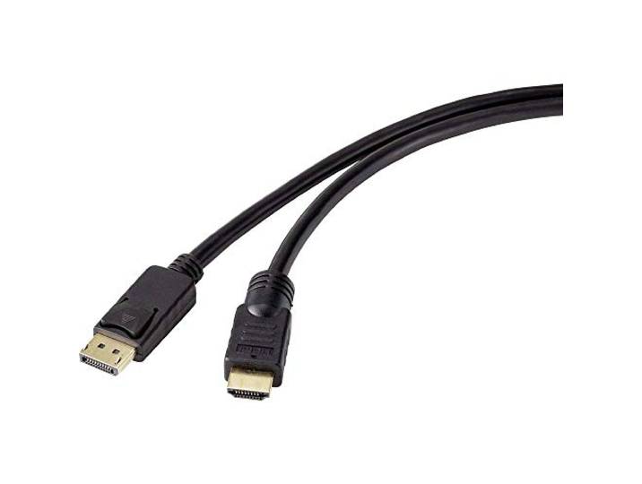 Renkforce RF-4581872 DisplayPort-kabel DisplayPort/HDMI Adapterkabel DisplayPort-stekker, HDMI-A-stekker 15.00 m Zwar