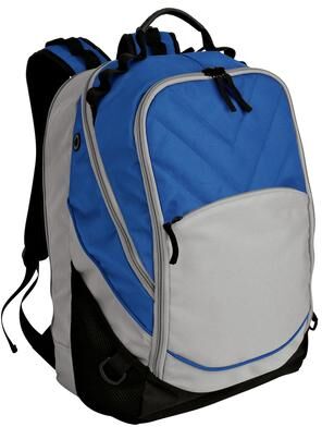 Port Authority BG100 Xcape Computer Backpack in Royal/Gray/Black size OSFA   Polyester Blend