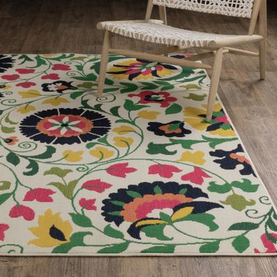 Style Haven Harlowe Bold Boho Floral Ivory/ Multi Area Rug