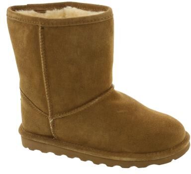 BEARPAW Elle (Girls' Toddler-Youth) Casual in Hickory, Size 2 Youth M, Leather