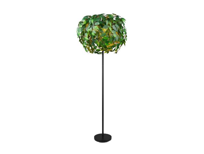 Reality Leuchten Stehlampe Leavy, schwarz, für Wohn- / Esszimmer, Kunststoff