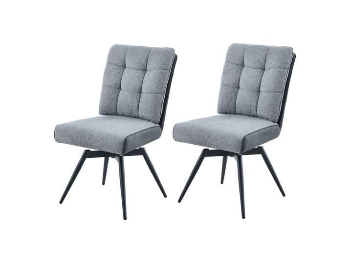 Tchibo - 2 gepolsterte Stühle »Tomar« - 48x67x93cm - dunkelgrau -