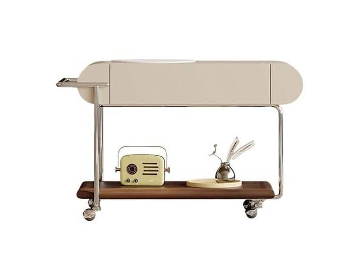 YCCHAH Sofatisch Sofa Seite Rock Platte Warenkorb Tisch Licht Luxus Kreative Mobile Kleine Kaffee Wohnzimmer-Beistelltisch