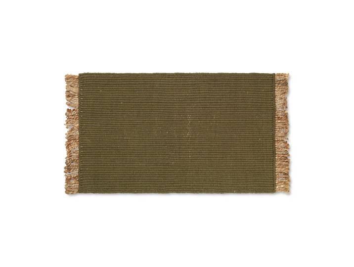 Ferm Living - Block Fussmatte, 50 x 80 cm, olivgrün
