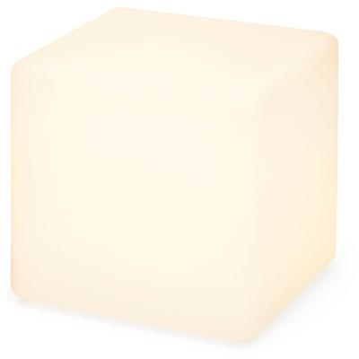 LED Solarleuchte OTTO HOME "Eellin, LED-Solar Würfelleuchte 30 cm", weiß, B:30,5cm H:31cm L:30,5cm, Leuchten, mit Erdspieß
