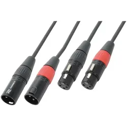 2x PD Connex CX60-05 XLR 3 Pole, male - XLR 3 Pole, female 0.5 m (0.50 m, XLR Kabel), Audiokabel