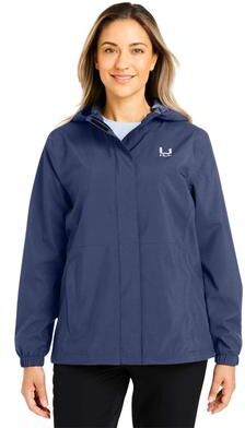 HUK H640027 Women's Storm Rain Jacket in Naval Academy size Small   Polyester