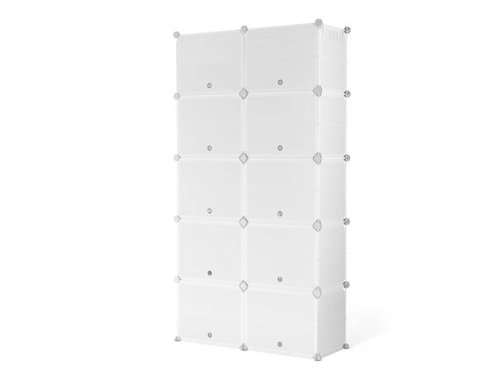 Schuhschrank Steckregal transparent 10 Boxen
