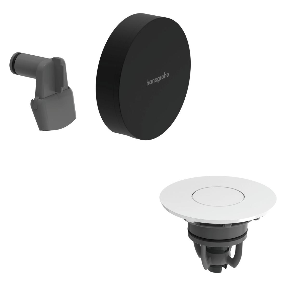 hansgrohe Exafill Set de finition Bec déverseur pour baignoire, garniture d'écoulement et de trop-plein (Ablaufgarnitur, Überlaufgarnitur) (58119670)