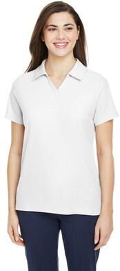 CORE365 CE112W Women's Fusion ChromaSoft Pique Polo Shirt in White size 3XL   Polyester