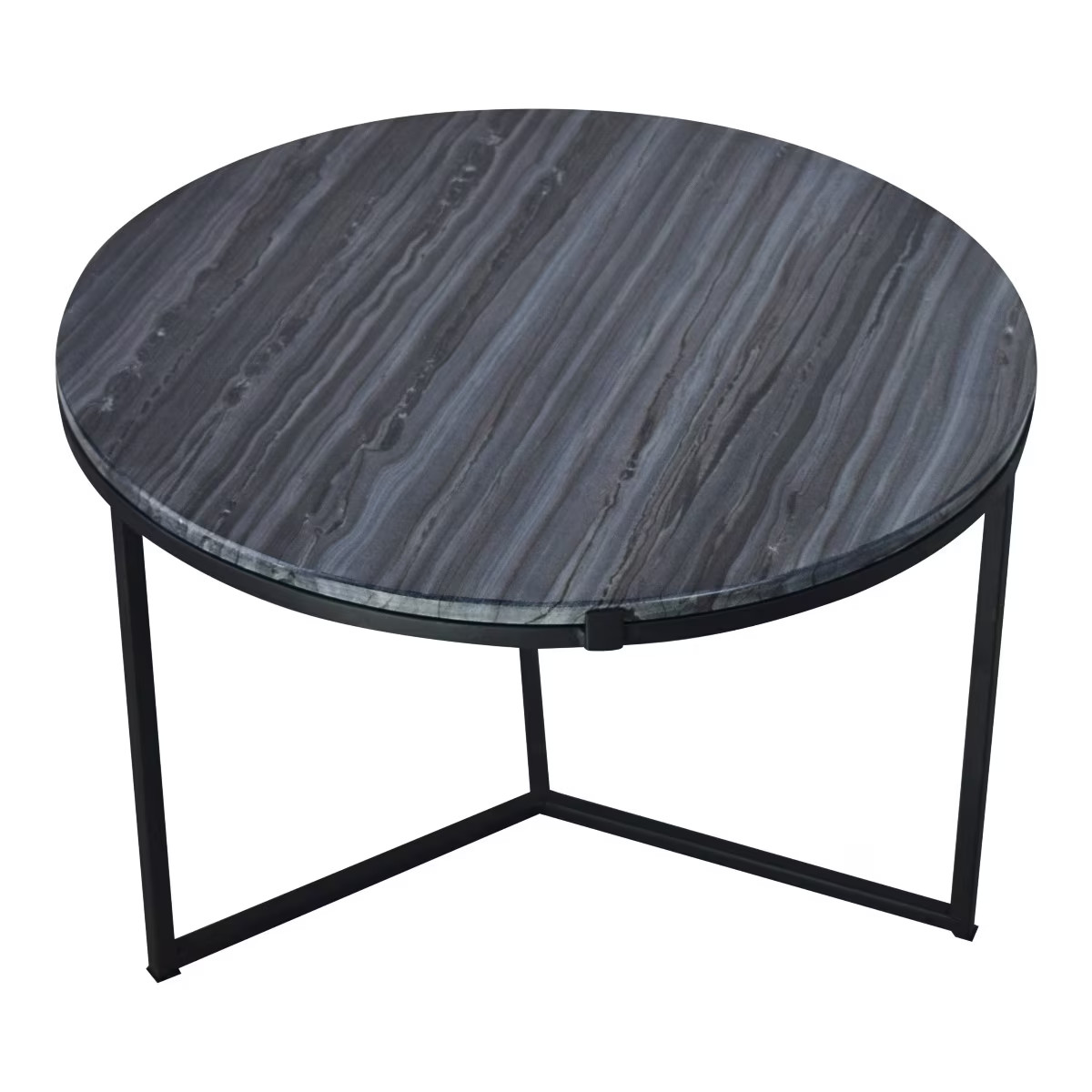 Urban Interiors Bijzettafel Loft 42 Marmer Zwart Rond Ø60cm