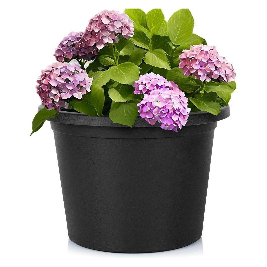 Vilde Doniczka Ogrodowa Okrągła 34 cm Czarna Elegancka i Solidna (64593821)