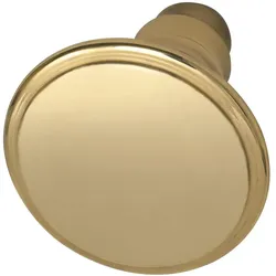 Marchesi, Türgriff + Türgarnitur, Knopfdrückerlochteil (Türknauf), flachform ø 55mm, Messing poliert (Türgriff)